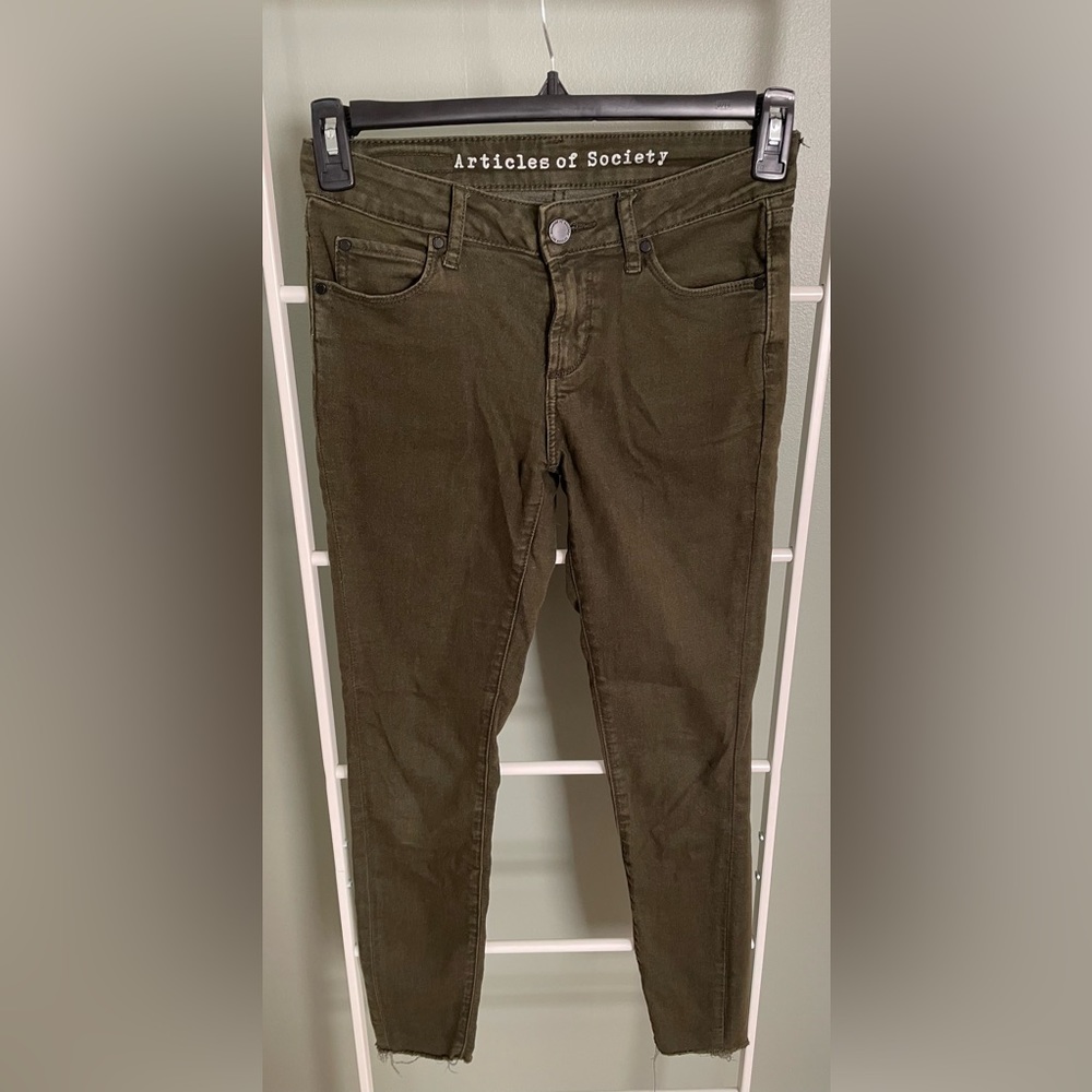 Articles of Society dark green skinny Jean- size 25